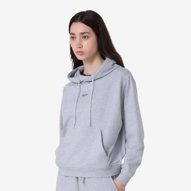 RAPHA Women Cotton Hoodie - LGA Light Grey/Black
