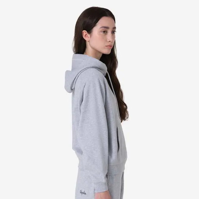 RAPHA Women Cotton Hoodie - LGA Light Grey/Black