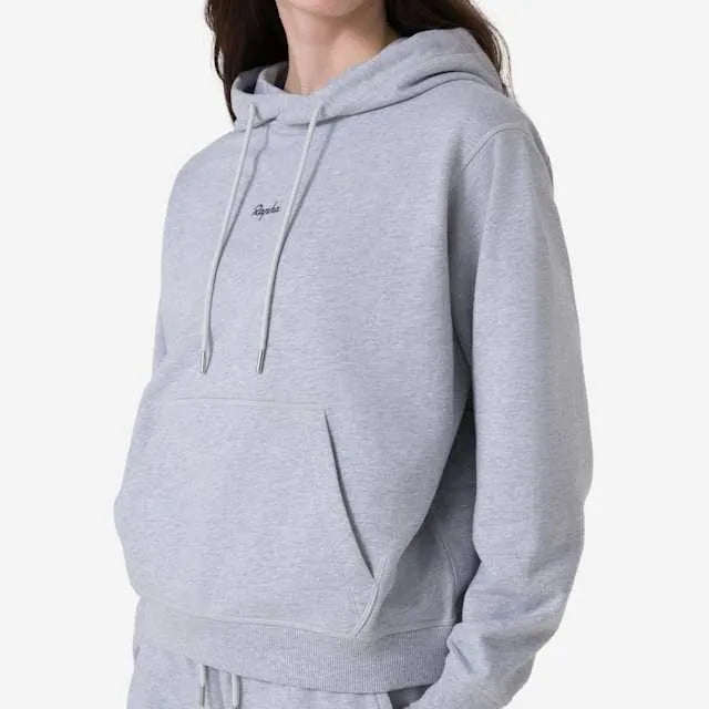 RAPHA Women Cotton Hoodie - LGA Light Grey/Black