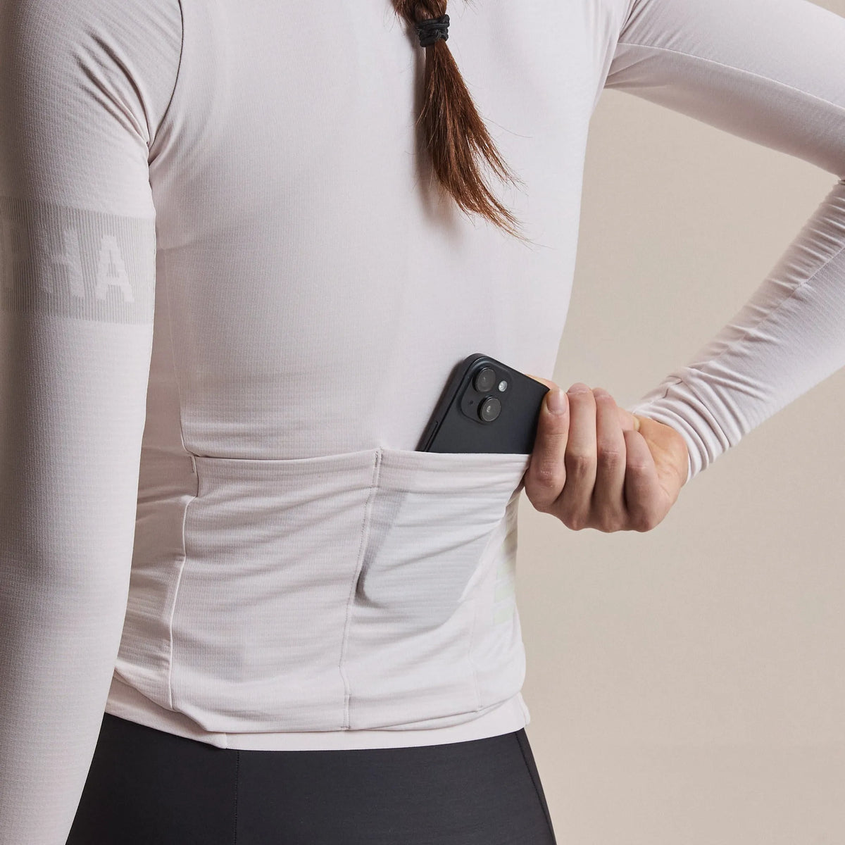 RAPHA Women Pro Team Long Sleeve Midweight Jersey - Blush/White