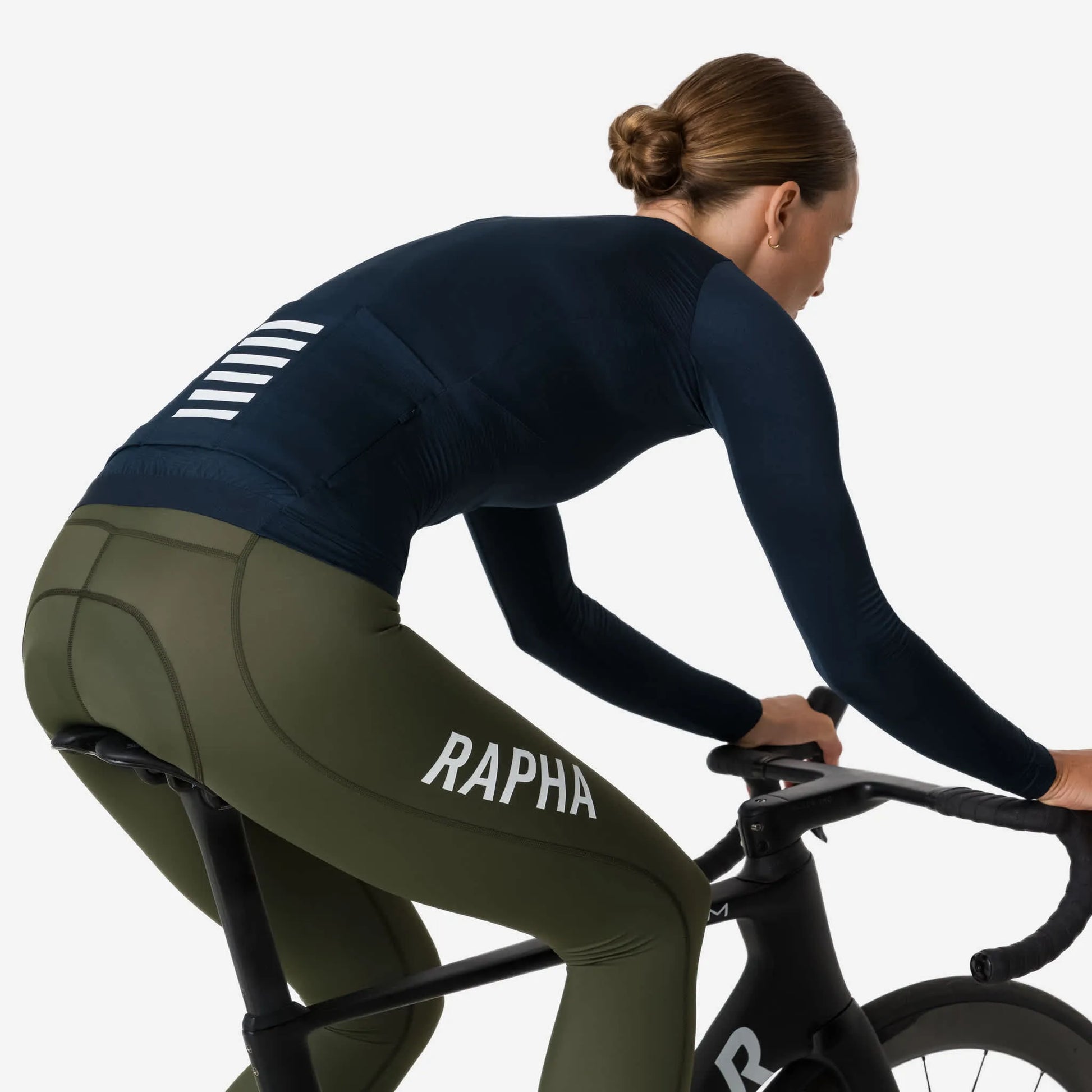 RAPHA Women Pro Team Long Sleeve Midweight Jersey - CAR Carbon