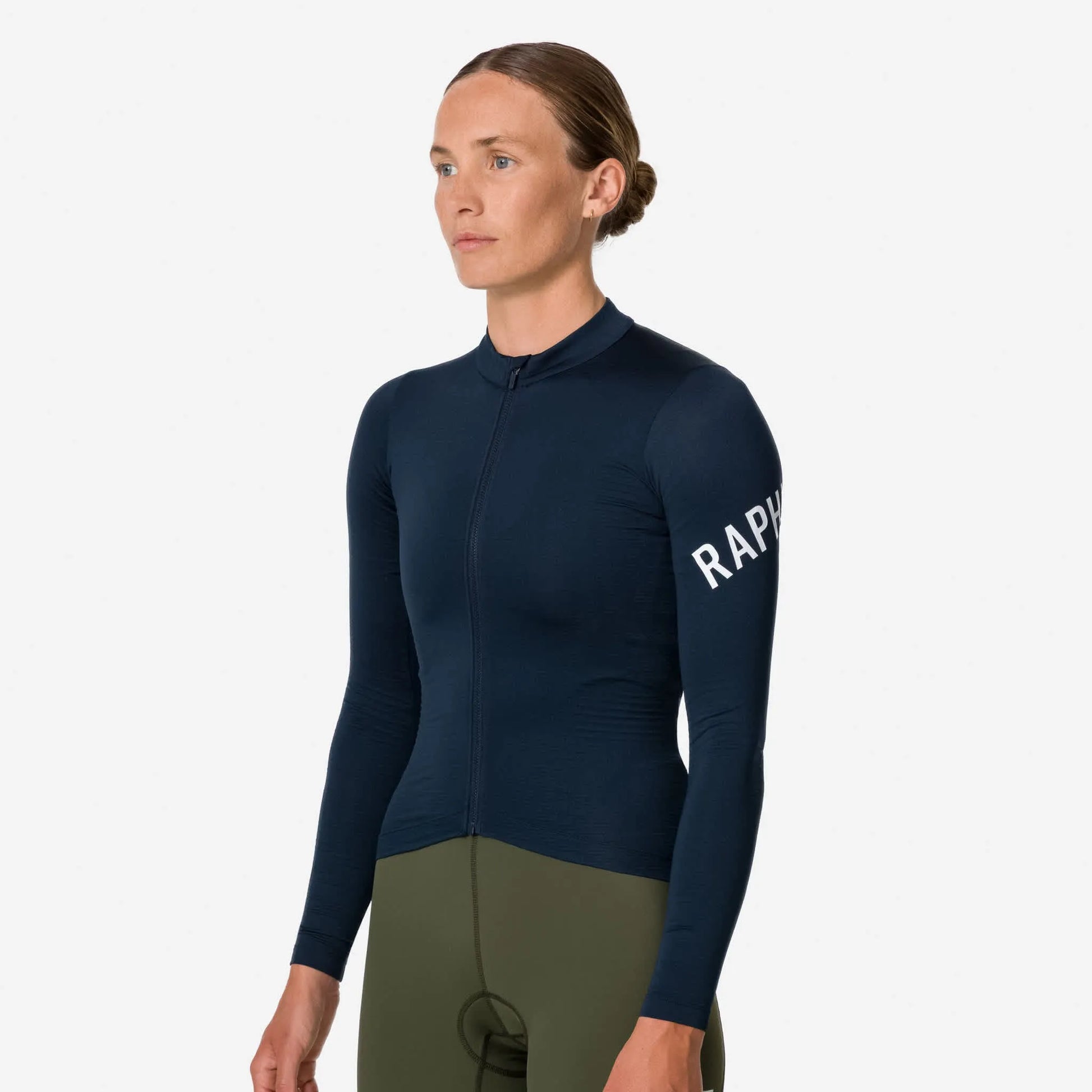 RAPHA Women Pro Team Long Sleeve Midweight Jersey - CAR Carbon
