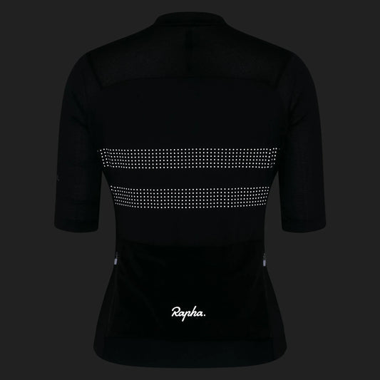 RAPHA Women's Brevet Lightweight Jersey III - Black/Black Reflective