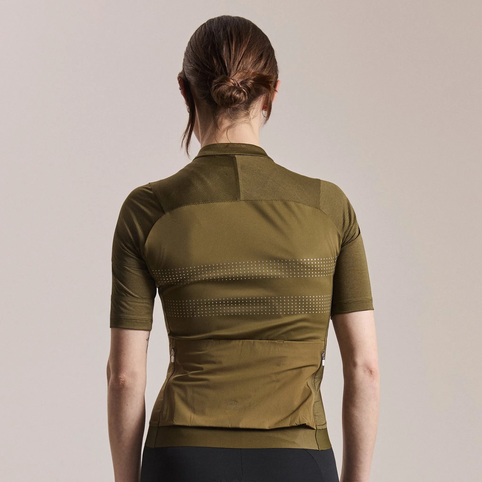 RAPHA Women's Brevet Lightweight Jersey III - Dark Olive/Silver Reflective