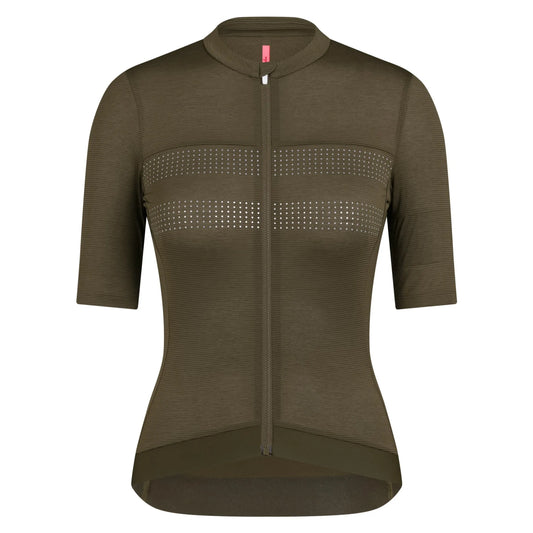 RAPHA Women's Brevet Lightweight Jersey III - Dark Olive/Silver Reflective