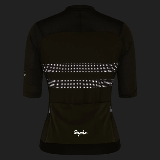 RAPHA Women's Brevet Lightweight Jersey III - Dark Olive/Silver Reflective