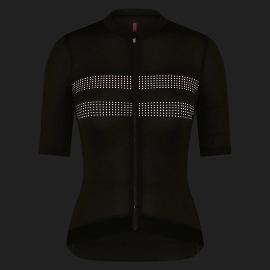 RAPHA Women's Brevet Lightweight Jersey III - Dark Olive/Silver Reflective