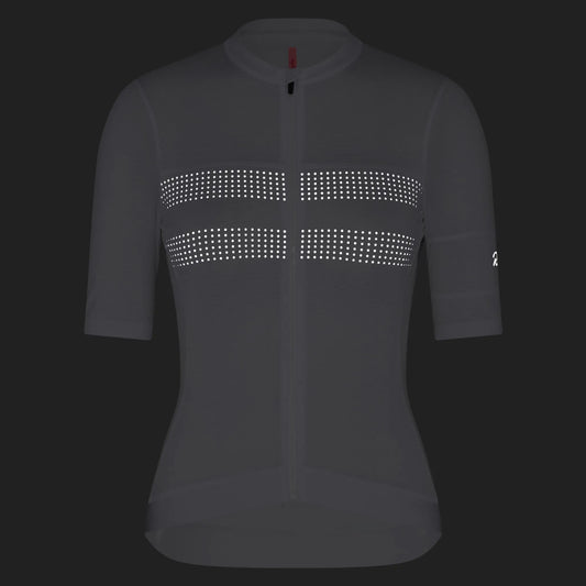 RAPHA Women's Brevet Lightweight Jersey III - White/Silver Reflective