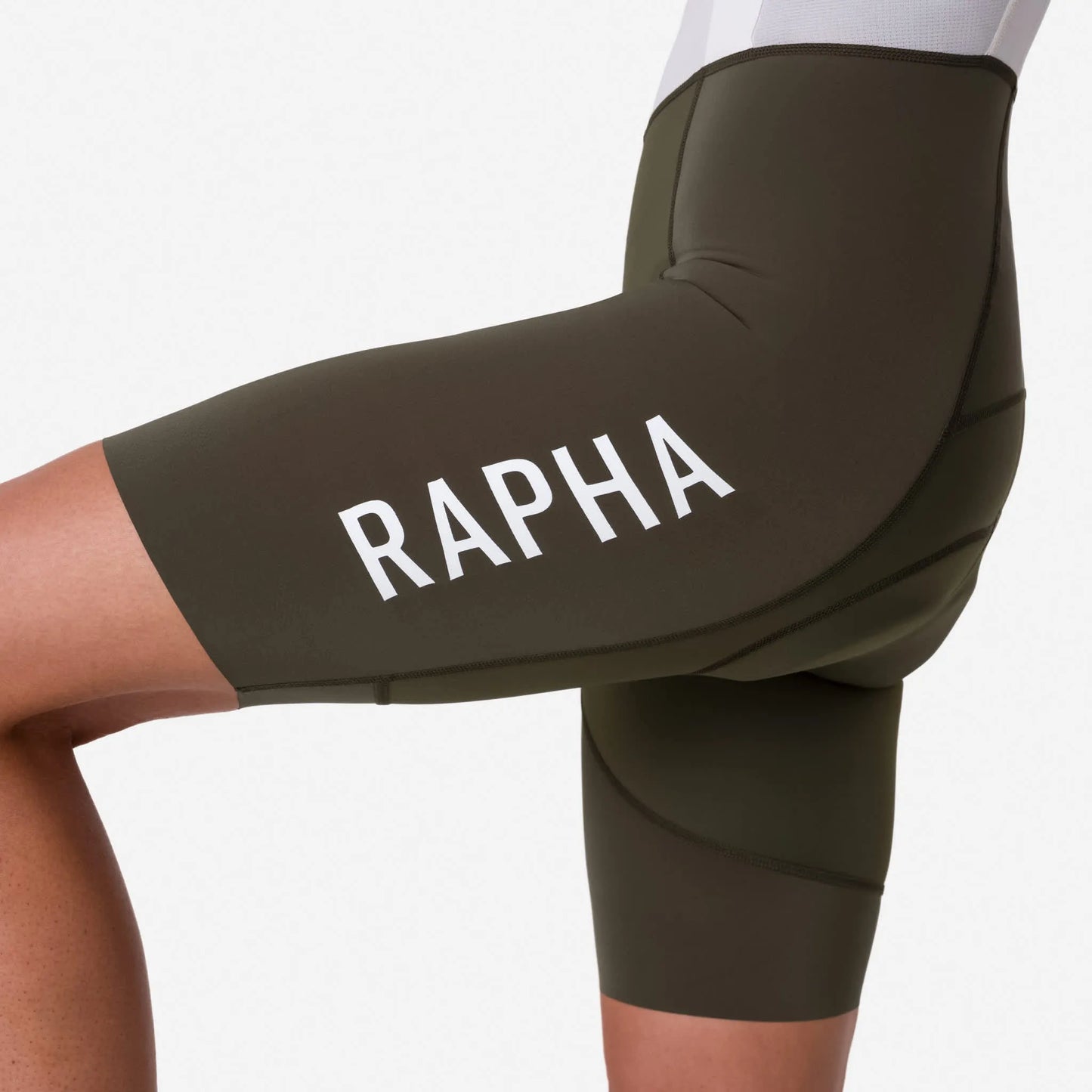 RAPHA Women's Pro Team Bib Shorts - Dark Green/White
