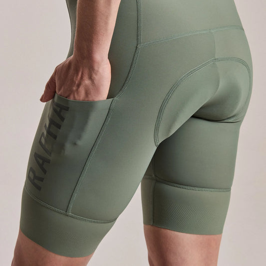 RAPHA Women's Pro Team Cargo Bib Shorts - Regular - Laurel/White