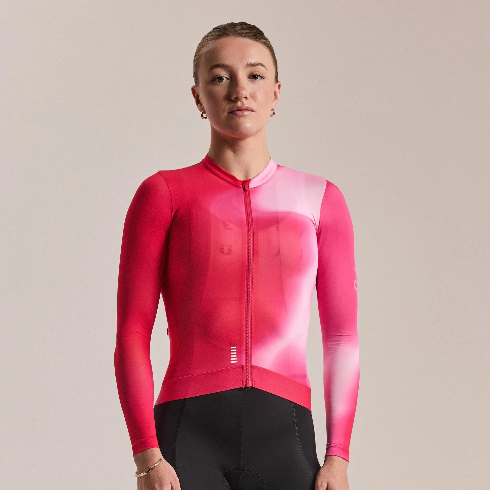 RAPHA Women's Pro Team LS Lightweight Jersey III - Surface Print - Pink