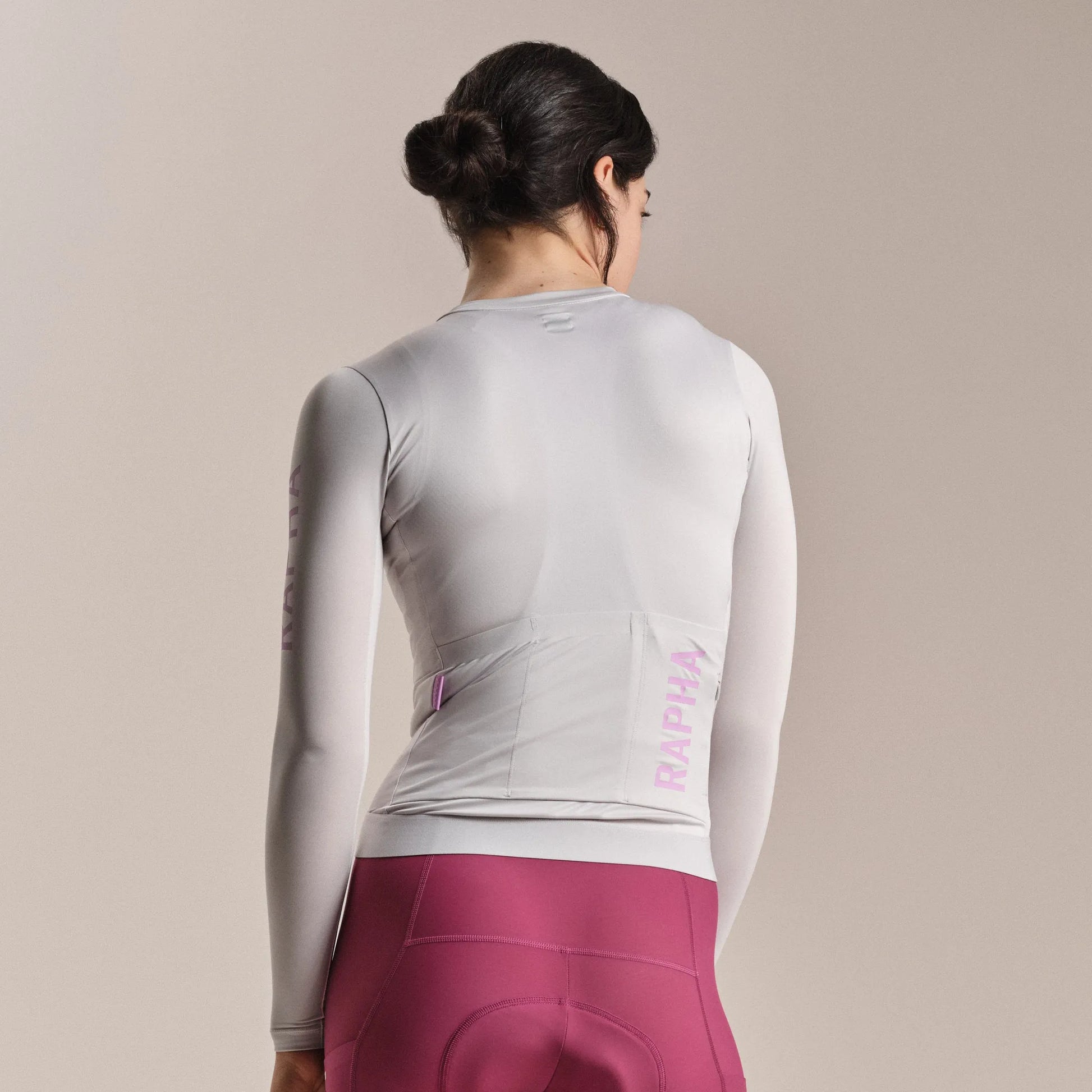 RAPHA Women's Pro Team LS Lightweight Jersey III - Silver/Quartz