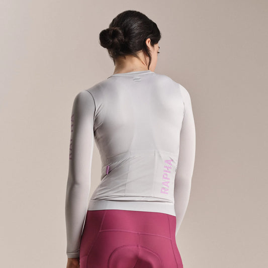 RAPHA Women's Pro Team LS Lightweight Jersey III - Silver/Quartz