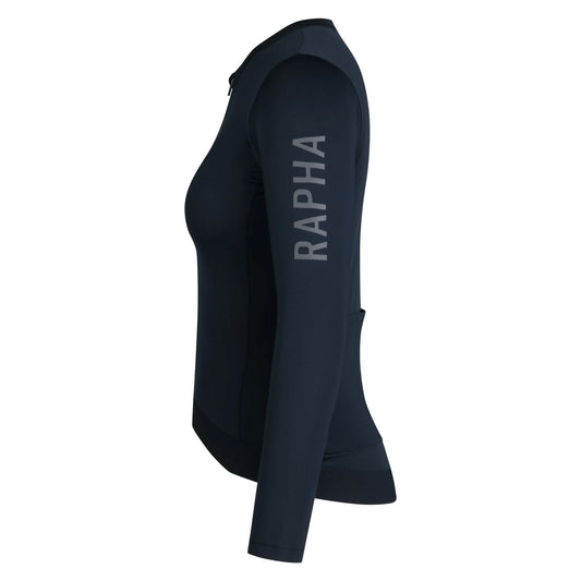 RAPHA Women's Pro Team LS Lightweight Jersey III - Carbon/Dark Grey