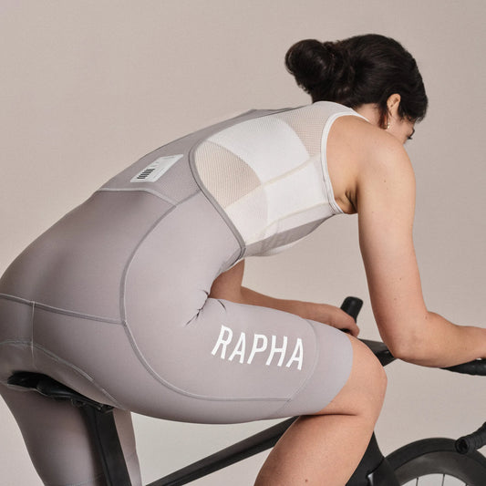 RAPHA Women's Pro Team Training Bib Shorts II - Regular - Smoky Silver/Smoky Silver