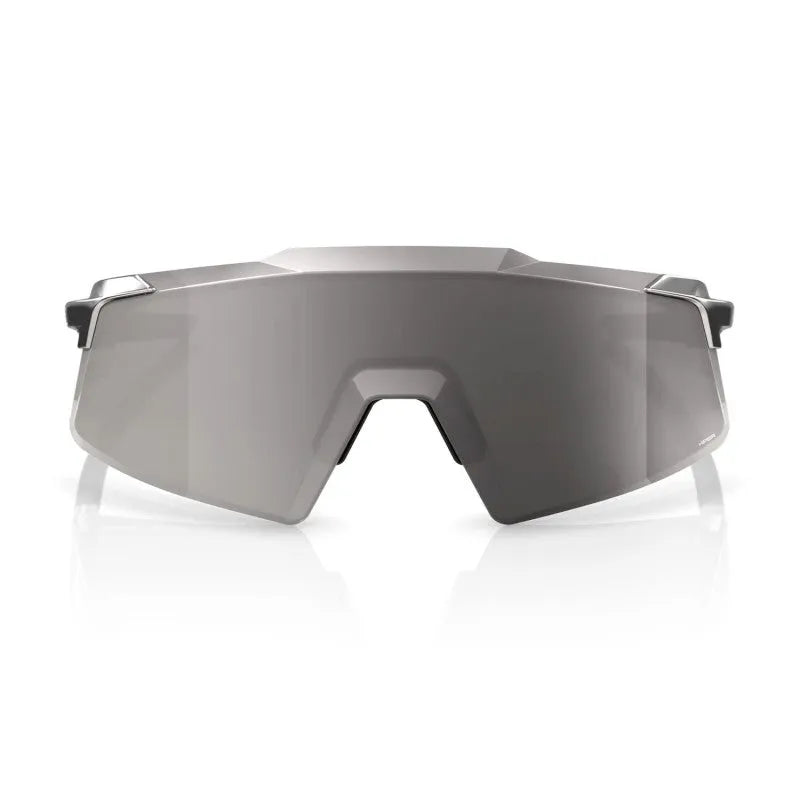 RIDE 100% Aerocraft Sunglasses - Gloss Black Chrome / HiPER Silver Mirror Lens