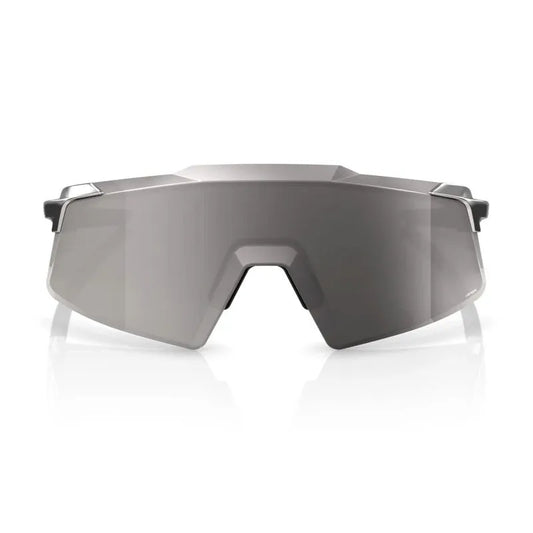 RIDE 100% Aerocraft Sunglasses - Gloss Black Chrome / HiPER Silver Mirror Lens