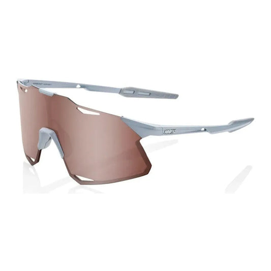RIDE 100% Hypercraft Sunglasses - Matte Stone Grey / HiPER Crimson Silver Mirror Lens