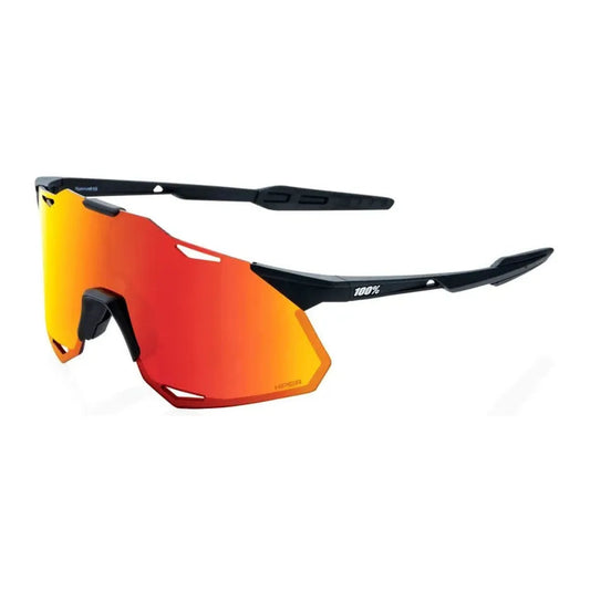 RIDE 100% Hypercraft XS Sunglasses - Soft Tact Black / HiPER Red Multilayer Mirror Lens