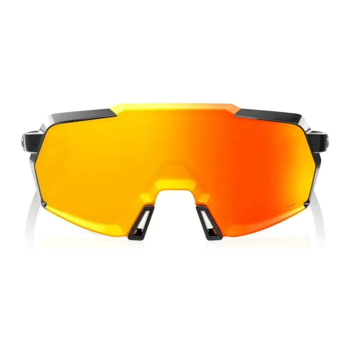 RIDE 100% Korbin Sunglasses - Gloss Metallic Black / HiPER Red Multilayer Mirror Lens