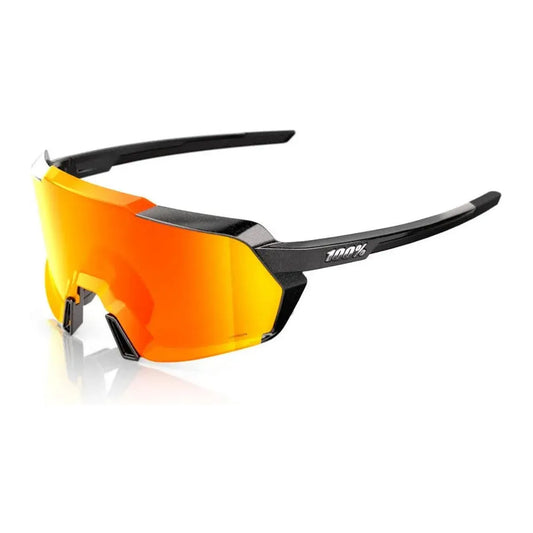 RIDE 100% Korbin Sunglasses - Gloss Metallic Black / HiPER Red Multilayer Mirror Lens