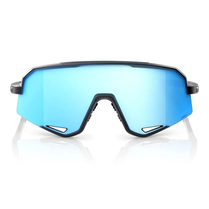 RIDE 100% Slendale Sunglasses - Matte Black / HiPER Blue Multilayer Mirror Lens