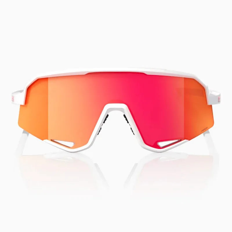 RIDE 100% Slendale Sunglasses - Matte White / HiPER Red Multilayer Mirror Lens