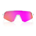 RIDE 100% Slendale XS Sunglasses - Matte White / Pink / HiPER Vital Pink Mirror Lens