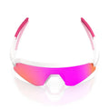 RIDE 100% Slendale XS Sunglasses - Matte White / Pink / HiPER Vital Pink Mirror Lens