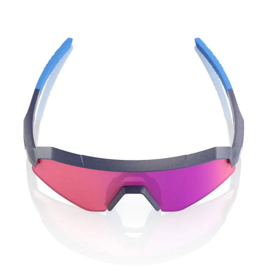 RIDE 100% Slendale XS Sunglasses - Satin Storm Metallic / Purple Multilayer Mirror Lens