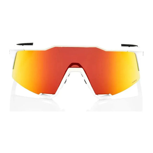 RIDE 100% Speedcraft Sunglasses - Soft Tact Black / HiPER Red Multilayer Mirror Lens