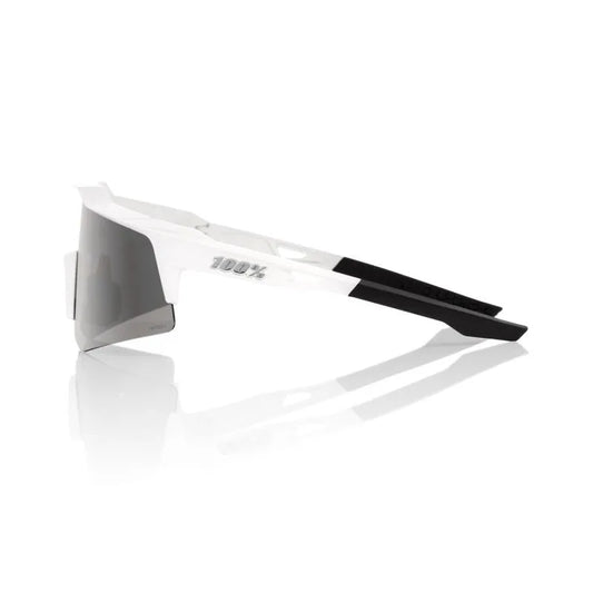 RIDE 100% Speedcraft XS Sunglasses - Matte White / HiPER Silver Mirror Lens
