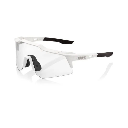 RIDE 100% Speedcraft XS Sunglasses - Matte White / HiPER Silver Mirror Lens