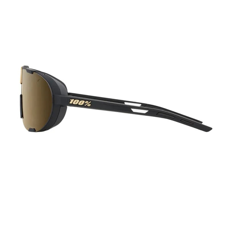 RIDE 100% Westcraft Sunglasses - Soft Tact Black / Soft Gold Mirror Lens