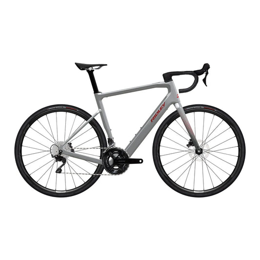 RIDLEY E-Grifn Road Bike - Battleship Grey/Red SBIEGCRID018