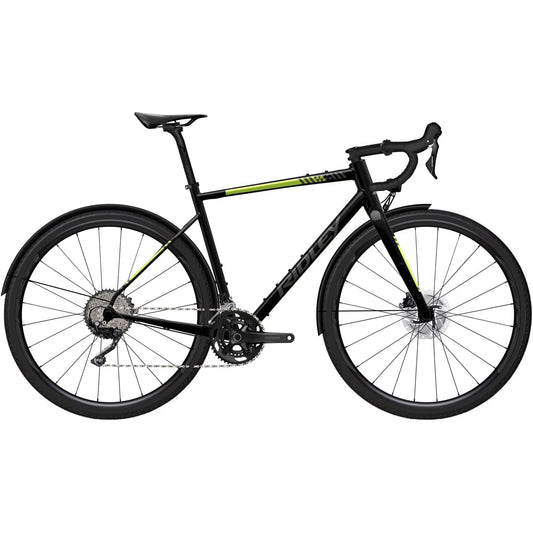 RIDLEY Kanzo Adventure Alu Equipped Gravel Bike - Black/Green Fluor