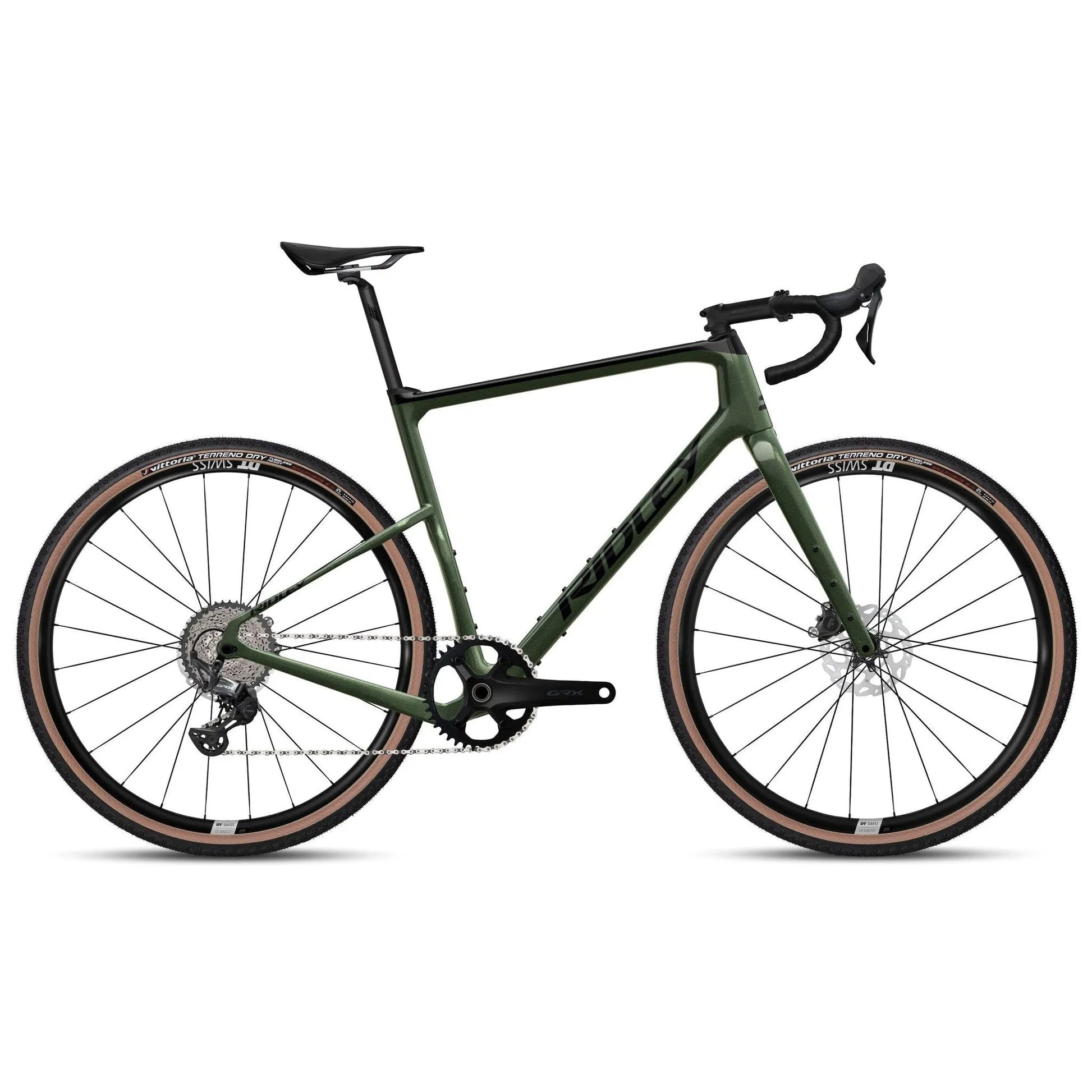 army green gravel bike RIDLEY Kanzo Adventure Gravel Bike - Army Green/Black SBIKADRID343