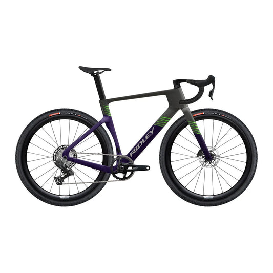 RIDLEY Kanzo Fast 2.0 Gravel Bike - Dark Violet/Green SBIKF2RID019