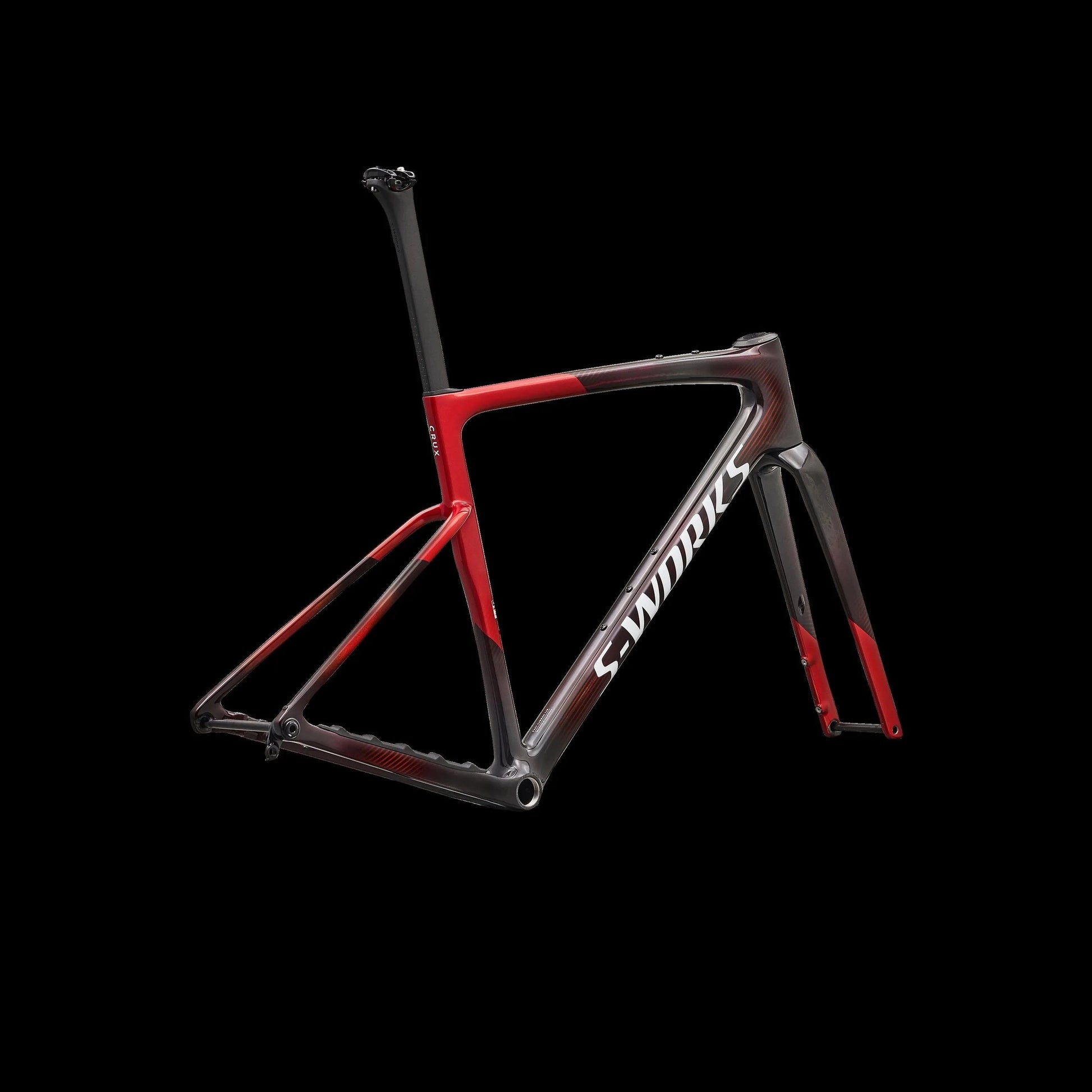 S-Works Crux 5 Frameset - FACT 12r Carbon - Caynmet/Redtnt/Metwhtsil