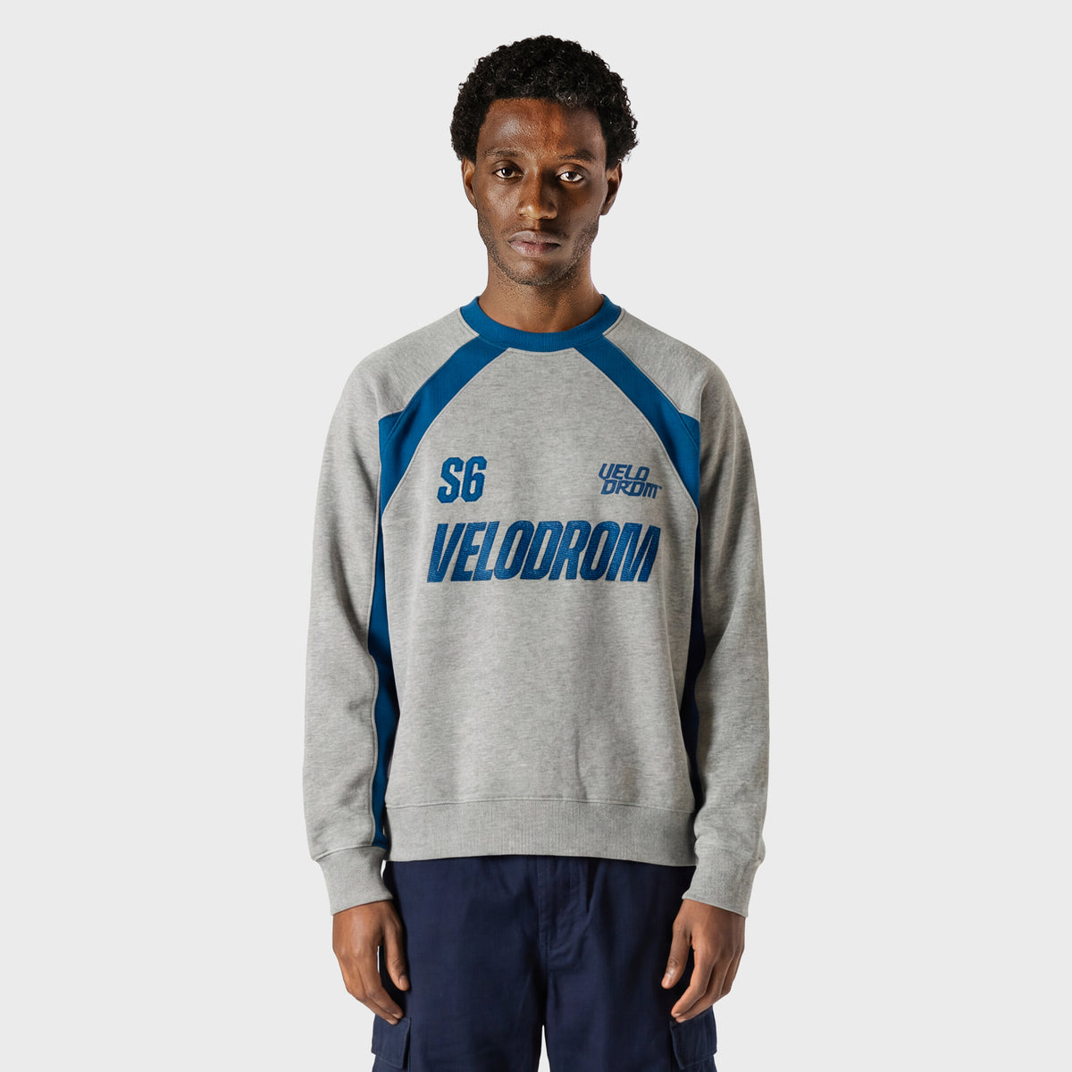 VELODROM S6 Collection Retro Sweatshirt - Grå Blå