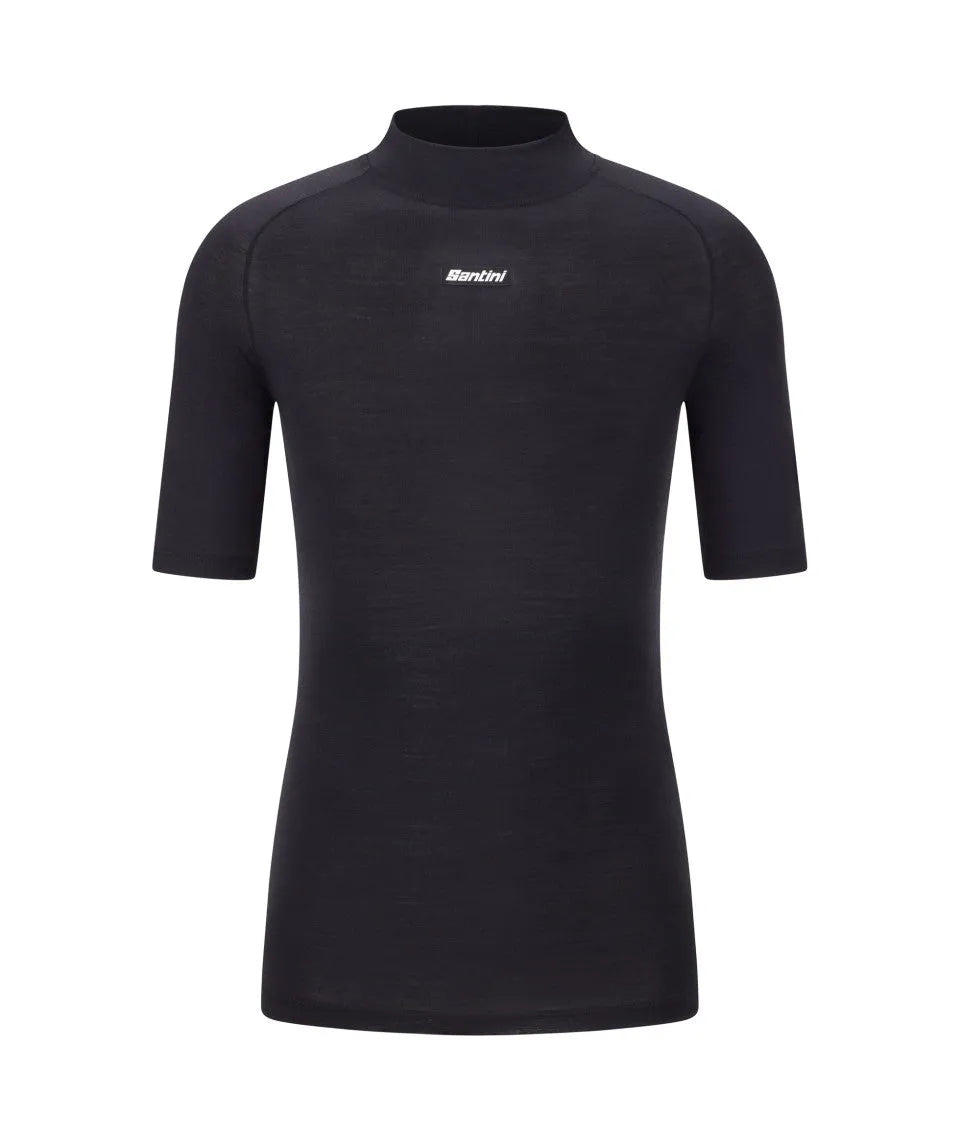 SANITNI Merino Short Sleeve Merino Base Layer - Black