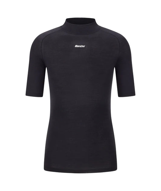 SANITNI Merino Short Sleeve Merino Base Layer - Black