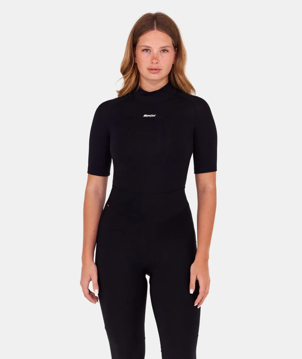 SANITNI Merino Short Sleeve Merino Base Layer - Black