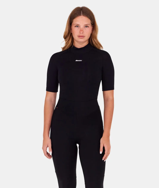 SANITNI Merino Short Sleeve Merino Base Layer - Black