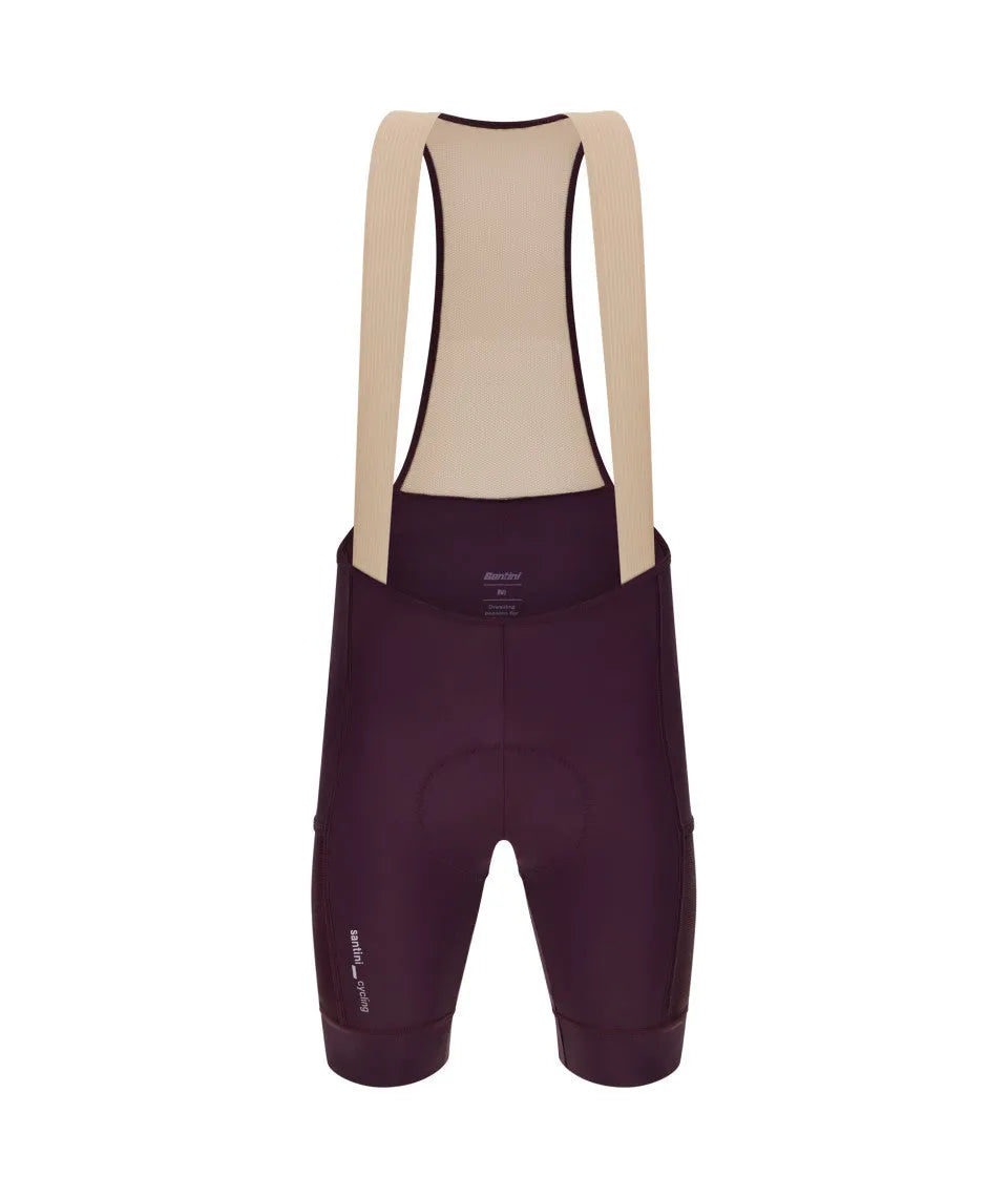 SANTINI Cargo Bib Shorts - Burgundy