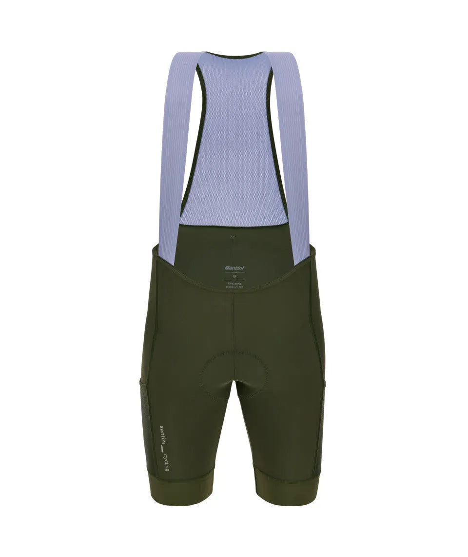 SANTINI Cargo Women Bib Short - Military Green