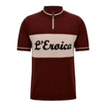 SANTINI EROICA Official wool cycling jersey - Vino
