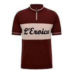 SANTINI EROICA Official wool cycling jersey - Vino
