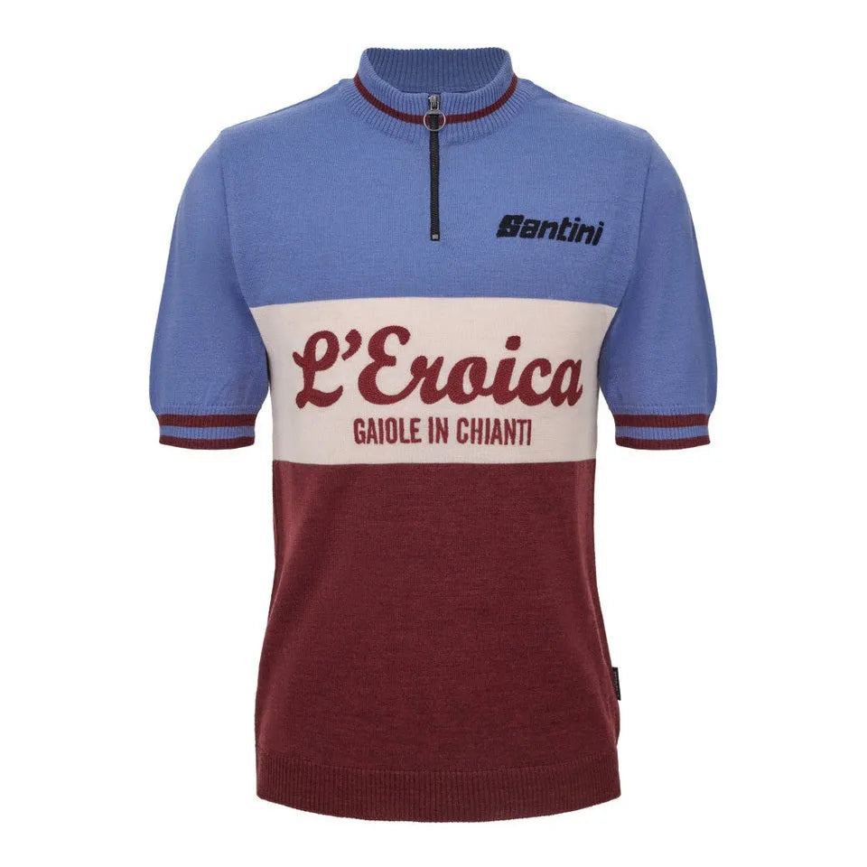 SANTINI Eroica Wool Jersey - Light Blue