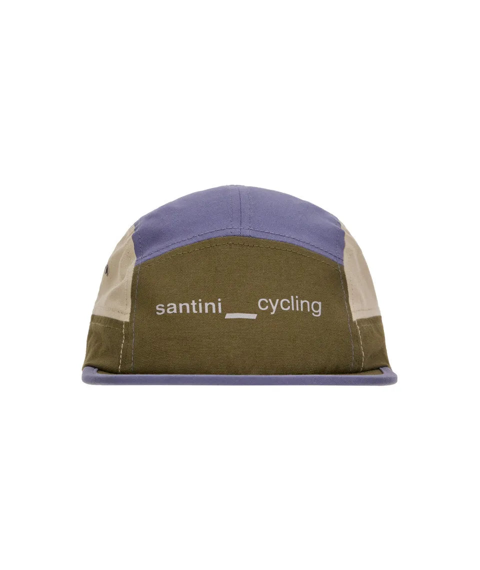 SANTINI Flat Trucker Cap - Green/Blue/Beige